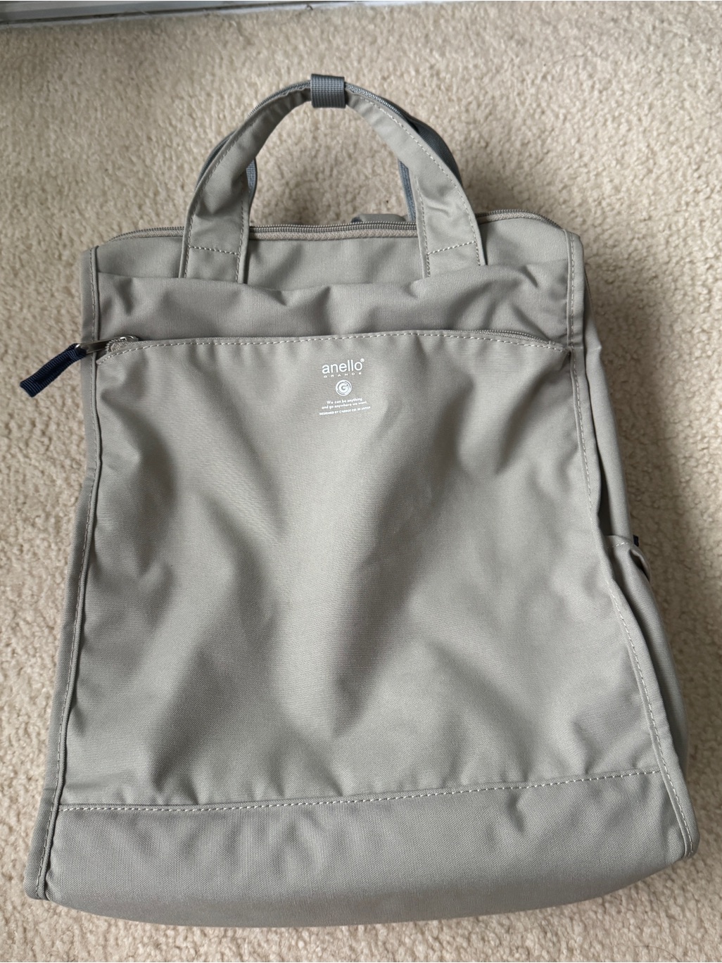 Anello Light Gray Backpack Tote